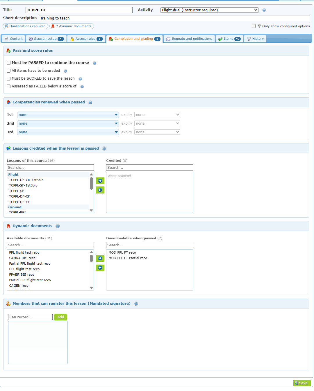 Design a lesson › Completion and grading