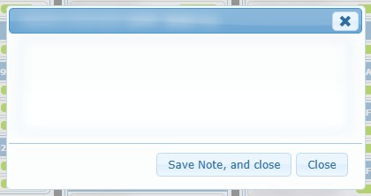 Course note window (title and text blurred).
