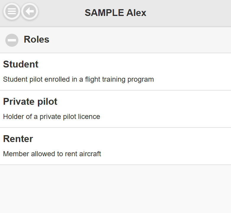 Mobile – Roles