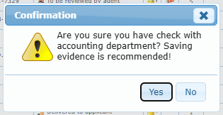 Accounting confirmation