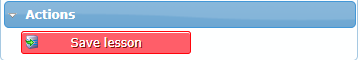 Save lesson button in the Actions panel